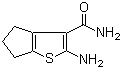 结构式 CAS# 77651-38-8, 2-氨基-5,6-二氢-4H-环戊烷并[b]噻吩-3-甲酰胺