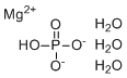 Magnesium hydrogen phosphate trihydrate molecular structure (CAS 7782-75-4)