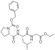 N-[N-[1-[(Phenylmethoxy)carbonyl]-L-prolyl]-L-leucyl]glycine ethyl ester molecular structure (CAS 7784-82-9)