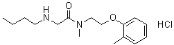 2-(Butylamino)-N-methyl-N-[2-(2-methylphenoxy)ethyl]acetamide monohydrochloride molecular structure (CAS 77883-42-2)