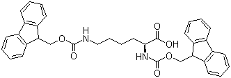 结构式 CAS# 78081-87-5, N,N'-双芴甲氧羰基-L-赖氨酸