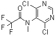 N-(4,6-二氯-5-嘧啶基)-2,2,2-三氟-N-甲基乙酰胺分子结构 (CAS 781-28-2)