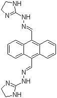structure of CAS# 78186-34-2, Bisantrene;9,10-Anthracenedicarboxaldehyde bis(2-imidazolin-2-ylhydrazone)
