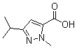 structure of CAS# 78208-73-8, 3-Isopropyl-1-methyl-1H-pyrazole-5-carboxylic acid