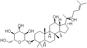 structure of CAS# 78214-33-2, Ginsenoside Rh2;(3beta,12beta)-12,20-Dihydroxydammar-24-en-3-yl beta-D-glucopyranoside