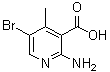 structure of CAS# 782393-76-4, 2-Amino-5-bromo-4-methyl-3-pyridinecarboxylic acid