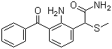 2-Amino-3-benzoyl-alpha-(methylthio)benzeneacetamide molecular structure (CAS 78281-61-5)