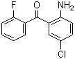 结构式 CAS# 784-38-3, 2-氨基-5-氯-2'-氟二苯甲酮