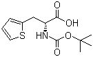 结构式 CAS# 78452-55-8, N-叔丁氧羰基-D-2-噻吩丙氨酸