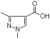 结构式 CAS# 78703-53-4, 1,3-二甲基吡唑-4-甲酸