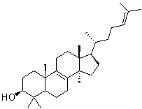 (3beta)-羊毛甾-8,24-二烯-3-醇分子结构 (CAS 79-63-0)
