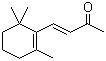 结构式 CAS# 79-77-6, beta-紫罗酮; (E)-4-(2,6,6-三甲基-1-环己烯-1-基)-3-丁烯-2-酮; 乙位紫罗兰酮