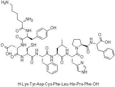 L-Lysyl-L-tyrosyl-L-alpha-aspartyl-L-cysteinyl-L-phenylalanyl-L-leucyl-L-histidyl-L-prolyl-L-phenylalanine molecular structure (CAS 790726-29-3)