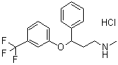 N-Methyl-gamma-[3-(trifluoromethyl)phenoxy]benzenepropanamine hydrochloride molecular structure (CAS 79088-29-2)