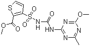 structure of CAS# 79277-27-3, Thifensulfuron methyl;Thifensulfuronmethyl; Methyl 3-(4-methoxy-6-methyl-1,3,5-triazin-2-ylcarbamoylsulfamoyl)thiophene-2-carboxylate
