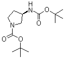 tert-Butyl (3R)-3-(tert-butoxycarbonylamino)pyrrolidine-1-carboxylate molecular structure (CAS 792970-20-8)