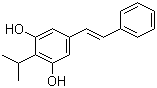 结构式 CAS# 79338-84-4, (E)-3,5-二羟基-4-异丙基二苯乙烯