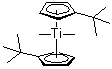 二甲基二(叔丁基环戊二烯基)钛分子结构 (CAS 79376-38-8)