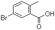 结构式 CAS# 79669-49-1, 2-甲基-5-溴苯甲酸; 5-溴-2-甲基苯甲酸