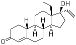 structure of CAS# 797-63-7, Levonorgestrel;D(-)-13beta-Ethyl-17alpha-ethynyl-17beta-hydroxygon-4-en-3-one