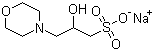 MOPSO sodium salt molecular structure (CAS 79803-73-9)