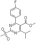 结构式 CAS# 799842-06-1, 4-(4-氟苯基)-6-异丙基-2-(甲基磺酰基)嘧啶-5-羧酸甲酯
