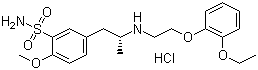 结构式 CAS# 80223-99-0, 盐酸坦索罗辛; (-)-(R)-5-[2-[2-(2-乙氧基苯氧基)乙基氨基]丙基]-2-甲氧基苯磺酰胺盐酸盐