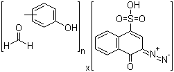 Cresol-formaldehyde copolymer 1,2-naphthoquinonediazido-4-sulfonate molecular structure (CAS 80296-78-2)