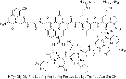 structure of CAS# 80448-90-4, Dynorphin A porcine