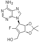 结构式 CAS# 805245-45-8, (3aS,4S,6aR)-4-(6-氨基-9H-嘌呤-9-基)-5-氟-3a,6a-二氢-2,2-二甲基-4H-环戊二烯并-1,3-二氧杂环戊烯-6-甲醇