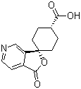 structure of CAS# 807320-43-0, cis-1'-Oxo-spiro[cyclohexane-1,3'(1'H)-furo[3,4-c]pyridine]-4-carboxylic acid