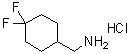 structure of CAS# 809273-65-2, 4,4-Difluorocyclohexanemethanamine hydrochloride;[(4,4-Difluorocyclohexyl)methyl]amine hydrochloride