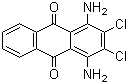 structure of CAS# 81-42-5, Disperse Violet 28;C.I. 61102; Solvent Violet 31; Solvent Violet 51; 1,4-Diamino-2,3-dichloro-9,10-anthraquinone; 1,4-Diamino-2,3-dichloroanthraquinone; 2,3-Dichloro-1,4-anthraquinonylenediamine