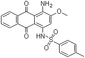结构式 CAS# 81-68-5, 分散红 86; 1-氨基-2-甲氧基-4-对甲苯磺酰胺基蒽醌