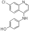 结构式 CAS# 81099-86-7, 7-氯-4-(4-羟基苯胺基)喹啉