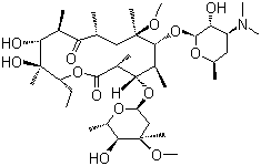 structure of CAS# 81103-11-9, Clarithromycin;6-O-Methylerythromycin; A-56268; Biaxin; Klacid; TE-03