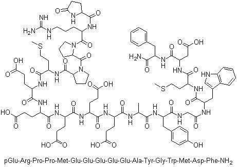 结构式 CAS# 81123-06-0, 鼠胃泌素