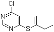 结构式 CAS# 81136-42-7, 4-氯-6-乙基噻吩并[2,3-d]嘧啶