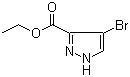 structure of CAS# 81190-89-8, 4-Bromo-1H-pyrazole-3-carboxylic acid methyl ester