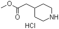 structure of CAS# 81270-37-3, Methyl (4-piperidyl)acetate hydrochloride;Piperidin-4-ylacetic acid methyl ester hydrochloride
