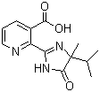 结构式 CAS# 81334-34-1, 灭草烟; 2-(4-异丙基-4-甲基-5-氧代-2-咪唑啉-2-基)烟酸
