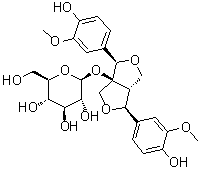 structure of CAS# 81495-71-8, 1-Hydroxypinoresinol 1-O-beta-D-glucoside;(+)-Pinoresinol 8-O-beta-D-glucopyranoside