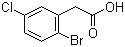 结构式 CAS# 81682-38-4, 2-溴-5-氯苯乙酸