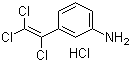 structure of CAS# 81972-27-2, 3-(Trichloroethenyl)benzenamine hydrochloride;3-(1,2,2-Trichloroethenyl)benzenamine hydrochloride