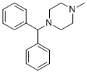 structure of CAS# 82-92-8, Cyclizine;1-benzhydryl-4-methylpiperazine