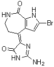 (Z)-4-(2-Amino-1,5-dihydro-5-oxo-4H-imidazol-4-ylidene)-2-bromo-4,5,6,7-tetrahydro-pyrrolo[2,3-c]azepin-8(1H)-one molecular structure (CAS 82005-12-7)