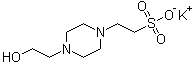 structure of CAS# 82207-62-3, 4-(2-Hydroxyethyl)-1-piperazineethanesulfonic acid monopotassium salt