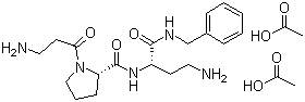 结构式 CAS# 823202-99-9, (2S)-beta-丙氨酰-L-脯氨酰-2,4-二氨基-N-(苯甲基)丁酰胺乙酸盐