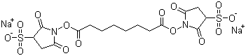 Bis(sulfosuccinimidyl) suberate sodium salt molecular structure (CAS 82436-77-9)