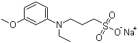 structure of CAS# 82611-88-9, N-Ethyl-N-(3-sulfopropyl)-3-methoxyaniline sodium salt;ADPS
